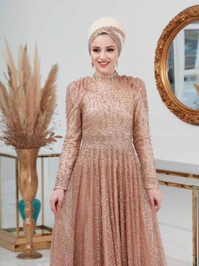 Firuze Abiye Gol Dresslife tesettür nişanlık
