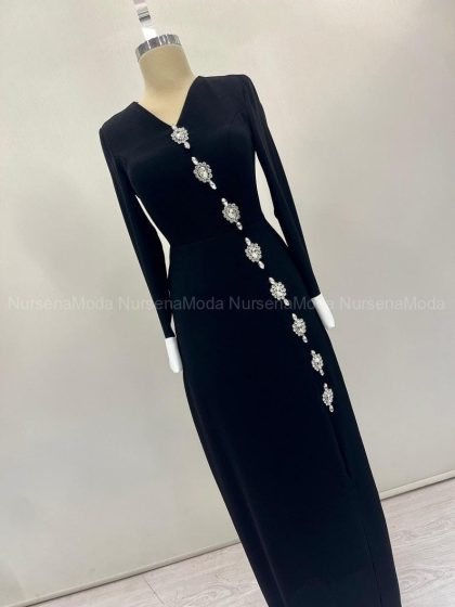 siyah tesettür abiye