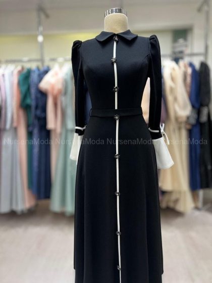 tesettür abiye siyah beyaz