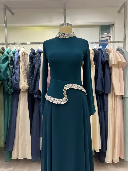 şiffon tesettür abiye