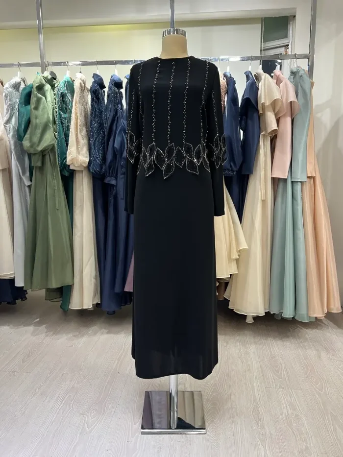 siyah tesettür abiye