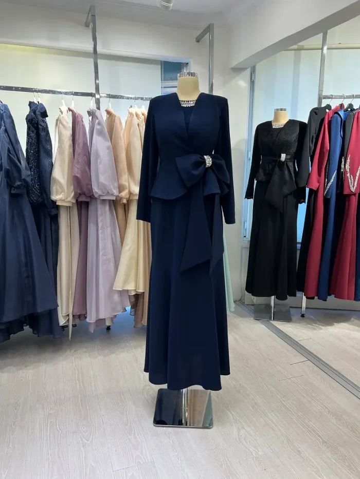 yirtmacsiz krep tesettur abiye takim