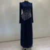 kapalı lacivert abiye