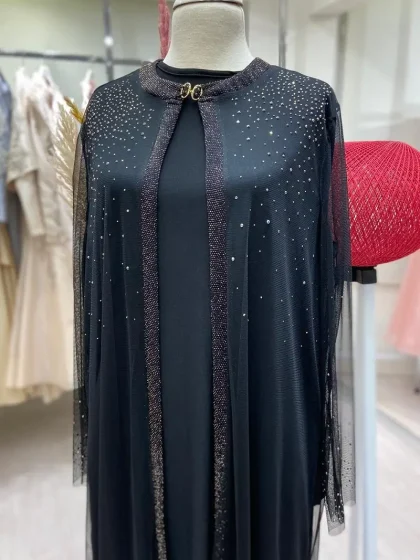 siyah abaya tesettür takım